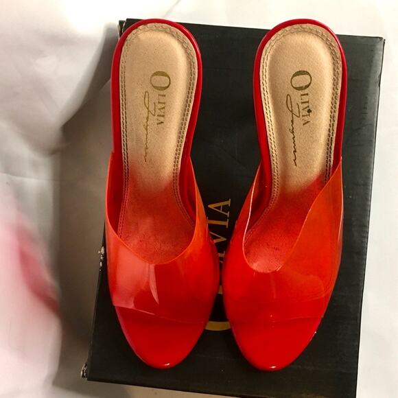 Olivia Jaymes Women's High Heel Stiletto Shoes Open Toe - Picture 6 of 9